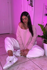 Cream Off Shoulder Knit Jumper - Brithany