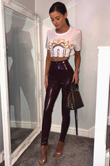 White Vogue Slogan Print T-Shirt - Corey