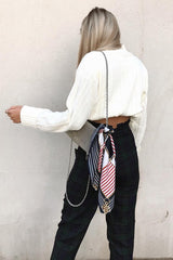 Navy Tartan Frill Detail Trousers - Bristal