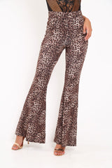 LeopardPrint Flared Trousers - Brooke