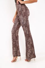 LeopardPrint Flared Trousers - Brooke
