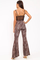 LeopardPrint Flared Trousers - Brooke