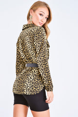 Long sleeve leopard print blouse - Aashna