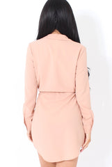 Rose Curved Hem Elasticated Waist Wrap Dress- Cadie