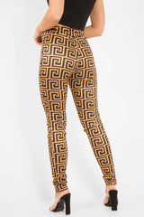 Mustard Aztec Print Leggings - Janie