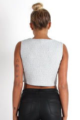 Cami Grey Crop Top