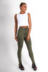 Joy Khaki High Waisted Supper Skinny Jeans