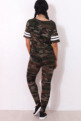 Rien Dark Camouflage Two Piece Set