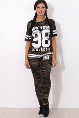 Rien Dark Camouflage Two Piece Set