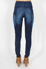 Caprice Navy High Waisted Jeans