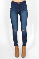 Caprice Navy High Waisted Jeans