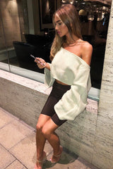 Stone Cropped Batwing Jumper - Carmin