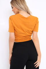 Mustard Rebellious Slogan T-shirt - Casey