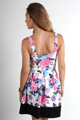 Catalina Pink And White Floral Skater Dress