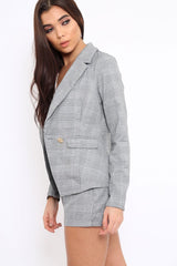 Hounds-tooth Tailored Blazer and Shorts Co-ord - Catie