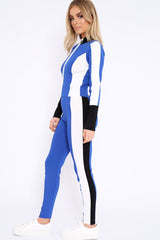 Blue White and Black Striped Tracksuit - Cayla