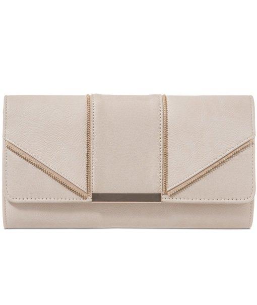 Zip Effect Clutch - Celeste