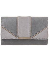Zip Effect Clutch - Celeste