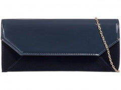 Leonie Patent/Suede Clutch Bag