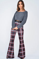 Charcoal Chunky Knit Cropped Jumper - Jasmin