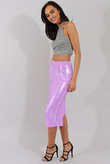 Silver Sparkle Halter Neck Crop Top - Charla