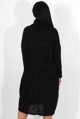 Charley Black Cowl Neck Oversized Jumper Dress