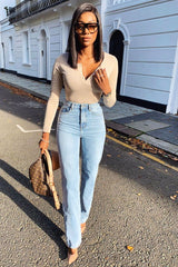 Nude Popper Front Bodysuit - Kymia