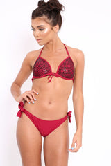 Wine Sequin Bikini - Charlotte