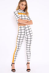 White Check and Mustard Stripe Co-ord - Lainey