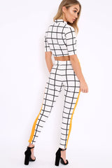 White Check and Mustard Stripe Co-ord - Lainey