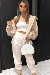 White Faux Croc Silver Chain Handbag - Chi