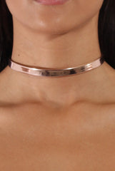 Rose Gold Metallic Choker - Aasiyah