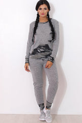Rihan Light Grey Camouflage Loungewear Set