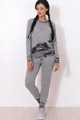 Rihan Light Grey Camouflage Loungewear Set