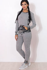 Rihan Light Grey Camouflage Loungewear Set