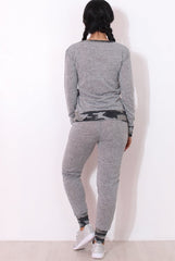 Rihan Light Grey Camouflage Loungewear Set