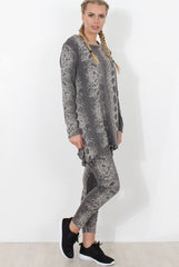 Grey Snakeskin Loungewear - Claudia
