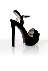 Clarie Suede Strappy Platform Heels