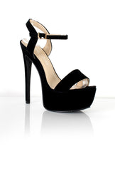 Clarie Suede Strappy Platform Heels