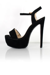 Clarie Suede Strappy Platform Heels