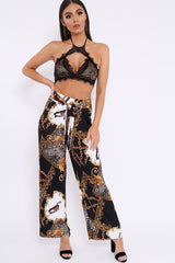 Black Lace Halterneck Bralet - Clem