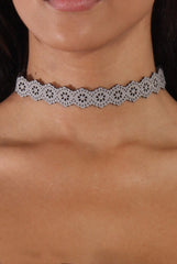 Grey Lasercut Choker - Clio