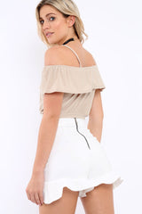 Stone Cold Shoulder Crop Top - Clora