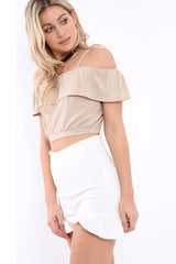 Stone Cold Shoulder Crop Top - Clora