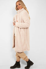 Cream Faux Fur Teddy Coat - Reegan