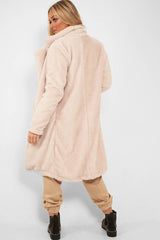 Cream Faux Fur Teddy Coat - Reegan