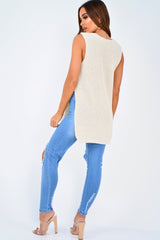 Blue Ripped Knee Skinny Jeans - Chanelle