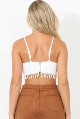 White Crochet Bralet - Cristina