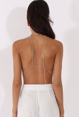 Silver Metal Chain Bra - Damaris