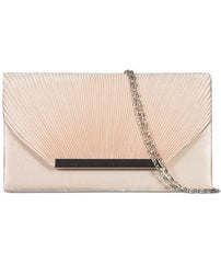 Satin Ruched Envelope Clutch - Darcie